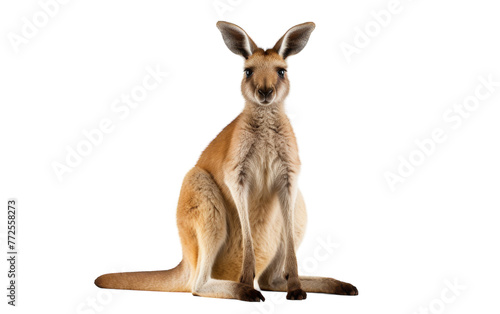 A kangaroo sitting down and making eye contact with the camera © FMSTUDIO