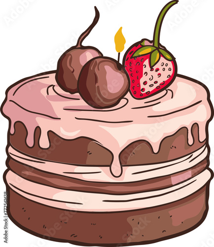 Vectorized Temptations A Journey in Cake Art
