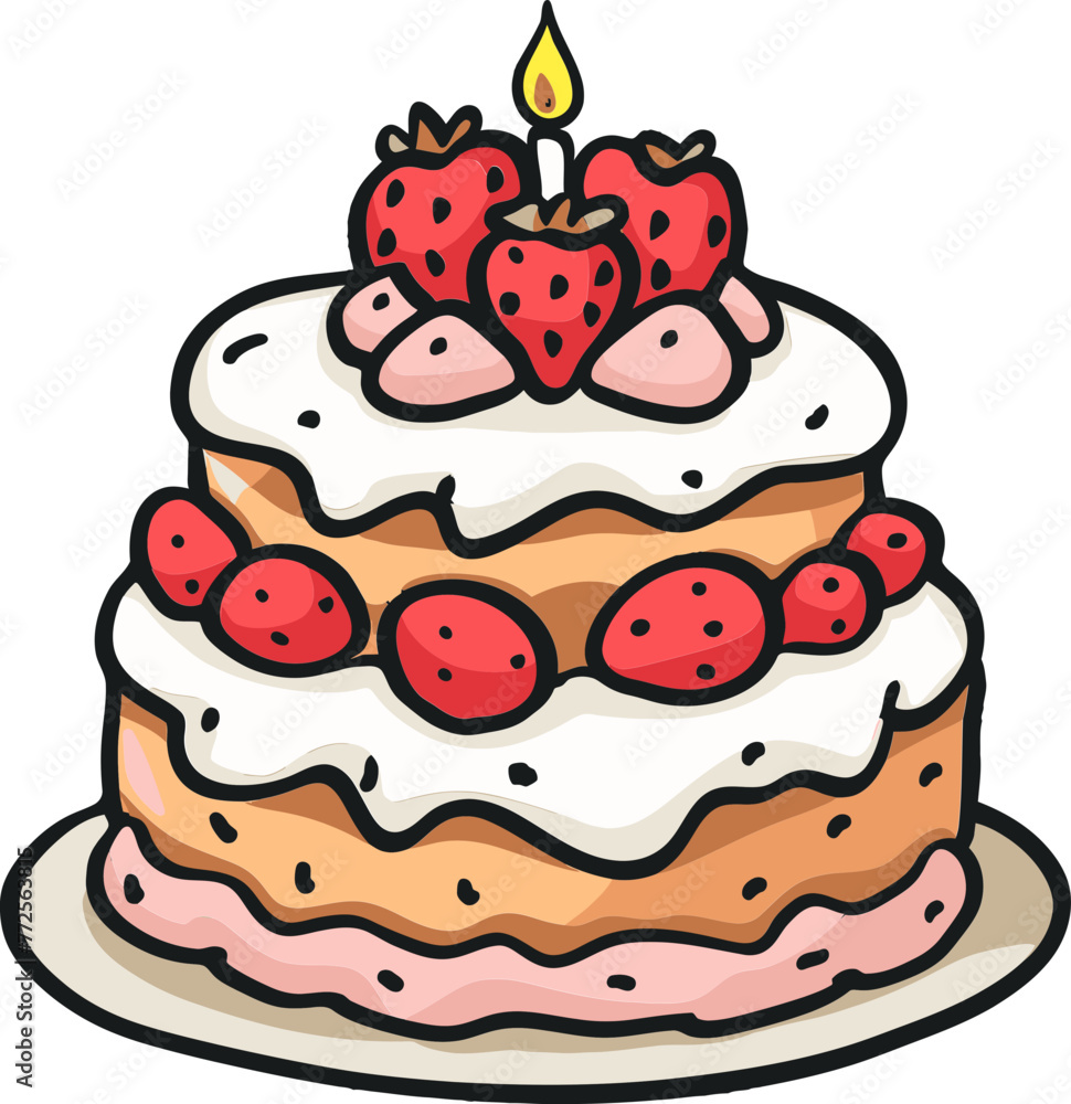 Dreamy Desserts Illustrating Sweet Confections in Vector Dreamy Desserts Illustrating Sweet Confections in Vector