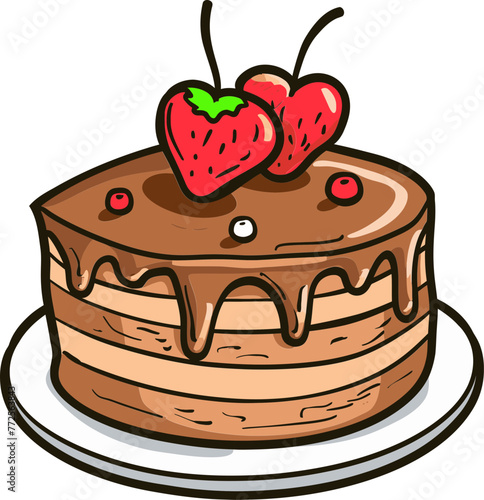 Vectorized Temptations Crafting Mouthwatering Cake Designs