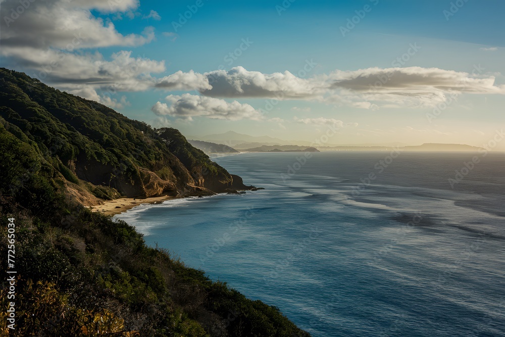 Coastal vista captivates with its breathtaking natural beauty