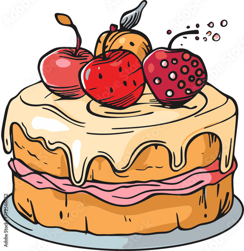 Vectorized Delicacies Crafting Designing and Creating Irresistible Tempting and Delicious Cake Designs with Precision Expertise and Attention to Detail that Evoke Emotion and Wonder Inspire Creativi