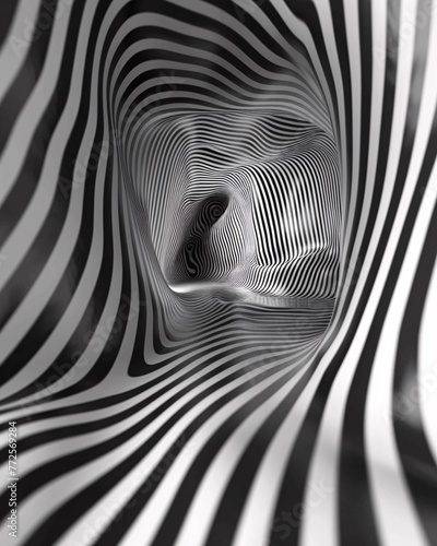 Optical Art with Twist Striped. 