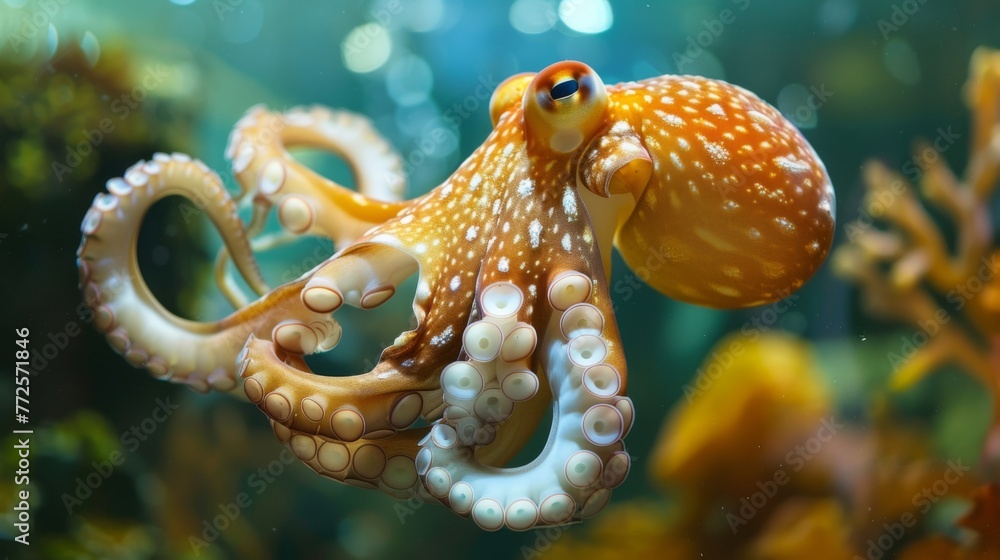 Close Up of an Octopus in an Aquarium Close Up of an Octopus in an Aquarium