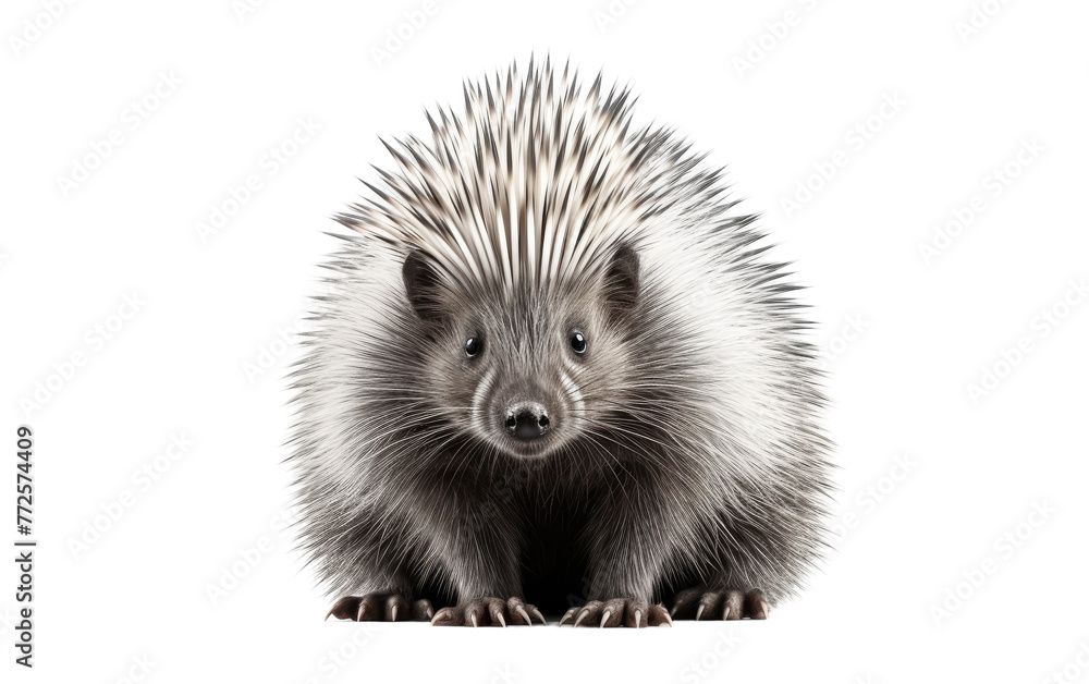 A porcupine gracefully balances on its hind legs A porcupine gracefully balances on its hind legs