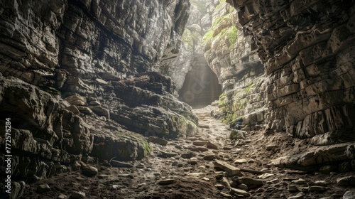 Underground dark ancient cave wallpaper background photo