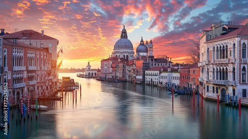 Magnificent Venice morning skyline photo