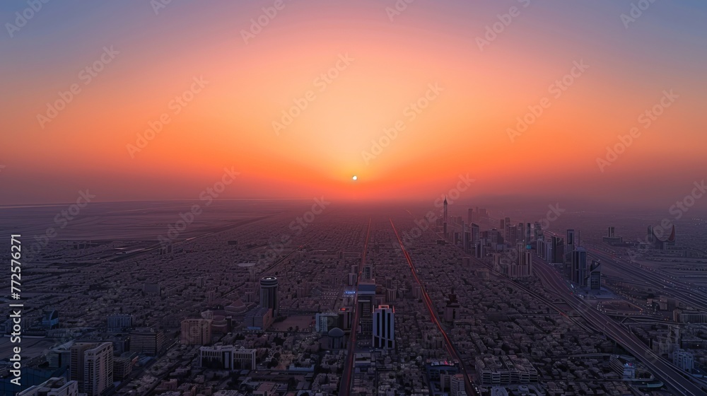 sunset in Riyadh, Saudi Arabia