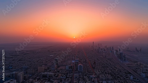 sunset in Riyadh, Saudi Arabia