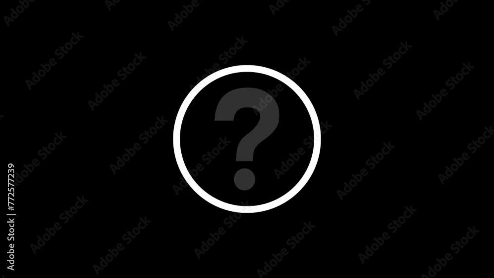Question marks icon and Questioning problem concept animation. Question marks icon and Questioning problem concept animation.