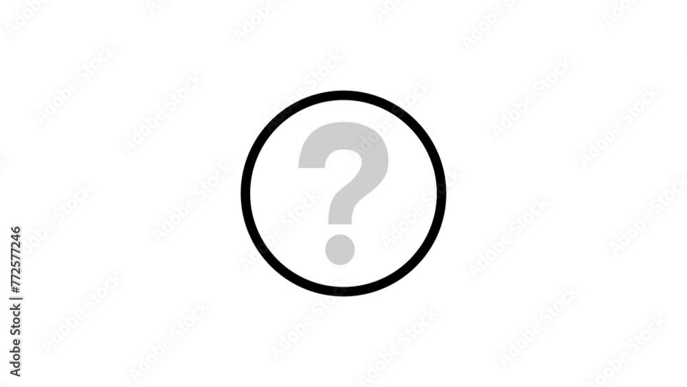 Question marks icon and Questioning problem concept animation. Question marks icon and Questioning problem concept animation.