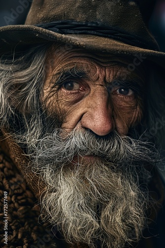 Old Man With Long Beard and Hat