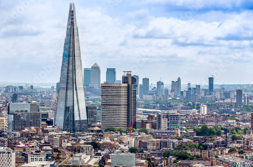 Φωτογραφία Panorama of London - Shard and skyscrapers