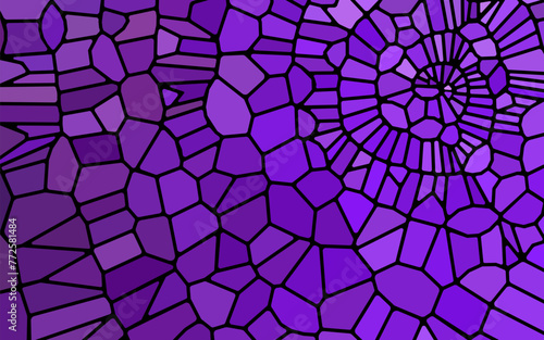 abstract vector stained-glass mosaic background - violet