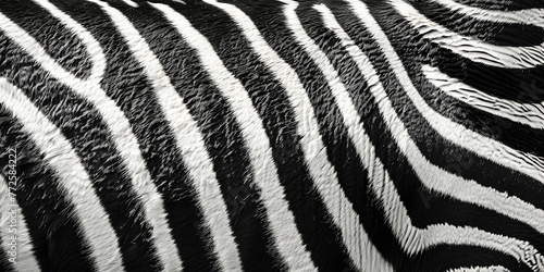 Black and white zebra skin AI-generated Image