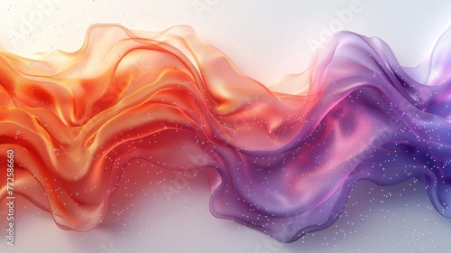 Wave lines smooth flowing dynamic colorful spectrum gradient isolated on white background