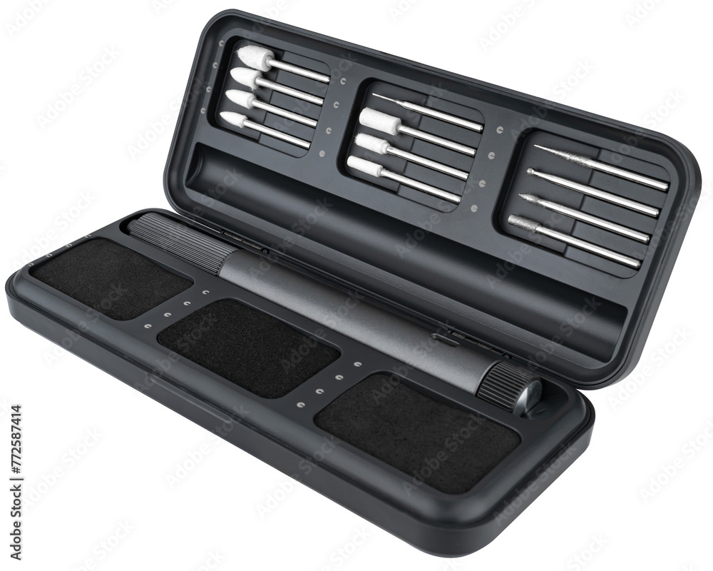 Cordless electric grinder, with set of accessories Cordless electric grinder, with set of accessories