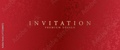 Red luxury vector texture abstract background. Modern premium illustration for cover design, invitation, poster, flyer, wedding card, luxe invite, prestigious voucher. Red and gold luxury design.	