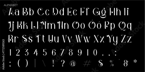 Calligraphic Vintage Handwritten vector Font for Lettering. Trendy Retro Calligraphy Script. Design vector linear Font Title Header Lettering Logo Monogram - Wektor  © photoidea