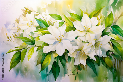 bouquet of lilies of valley photo