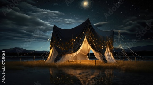 Enchanted Nighttime Glamping Experience Under Stars photo