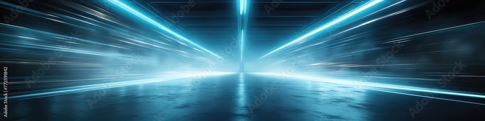 Futuristic High-Speed Light Tunnel Vision