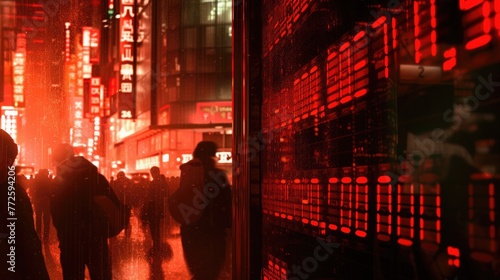 Red market crash, stocks plummeting. 📉💥 Capturing financial turmoil in red. #MarketMeltdown