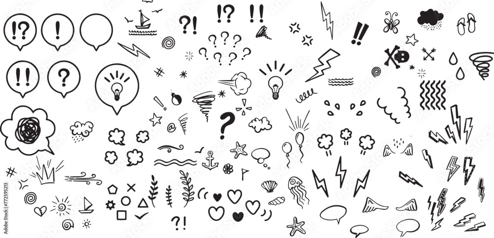 Stars set, hand drawn sketch, doodle vector illustration. Black symbols drawn by brush, pen, ink, Isolated on white background. Cool trendy handdrawn set for logo, textile print, fabric design, card