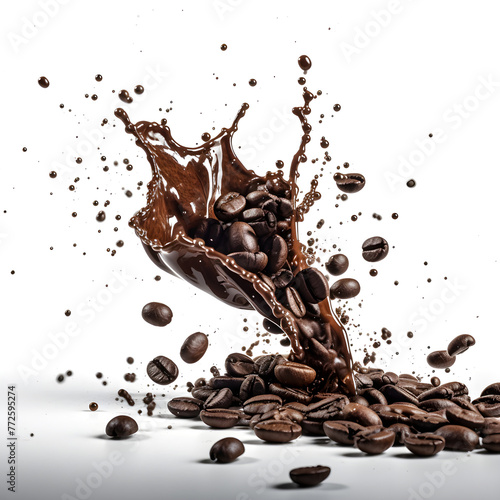  Coffee Beans Bathe in Velvety Chocolate Oasis