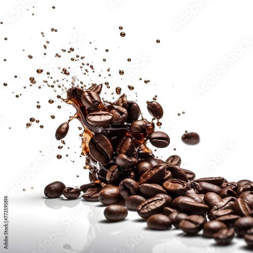 Coffee Beans Descend in Fragrant Cascades