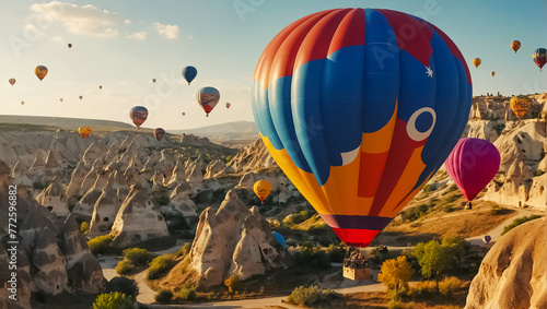 Flying balloons in Cappadocia