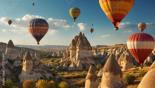 Flying balloons in Cappadocia travel photo