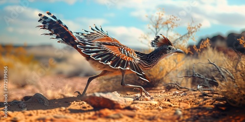 Roadrunner bird in the southwest arizona desert photo