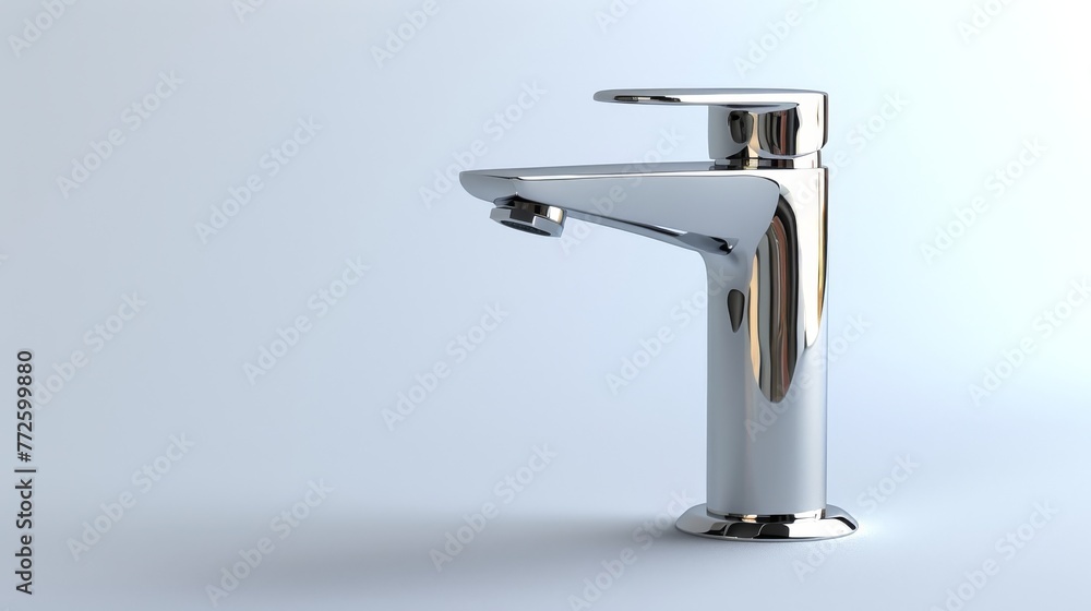 Modern sleek faucet design in a minimalist setting. Water tap with elegant curves. Light backdrop. Concept of contemporary kitchen, clean design, functional simplicity, and modern home fixtures. Modern sleek faucet design in a minimalist setting. Water tap with elegant curves. Light backdrop. Concept of contemporary kitchen, clean design, functional simplicity, and modern home fixtures.
