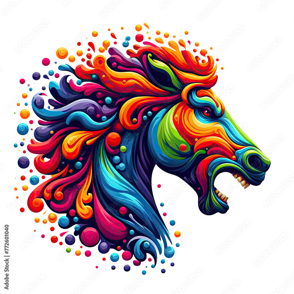 Isolated Colorful Animal on a Clear PNG Canvas, Generative AI Isolated Colorful Animal on a Clear PNG Canvas, Generative AI