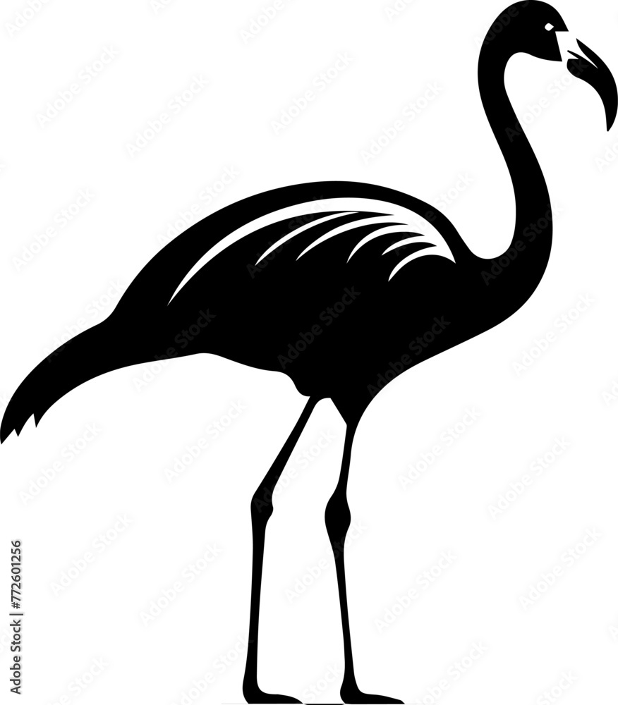 flamingo silhouette vector