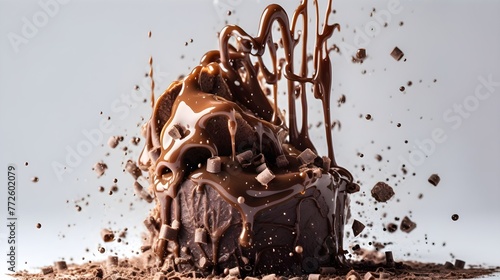 ice cream chocolate splash with 