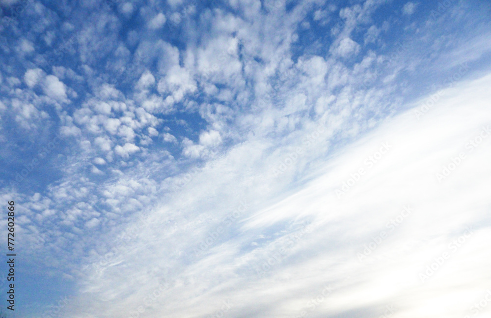beautiful altostratus and altocumulus mid-level clouds