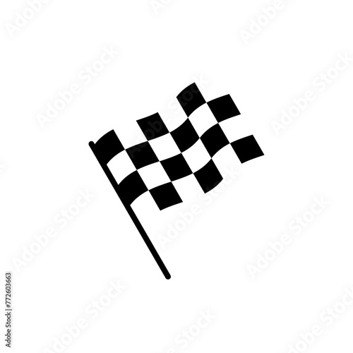 Race flag icon vector isolated on white background. Competition sport flag line vector icon. Racing flag. Start finish flag. Checkered. Start