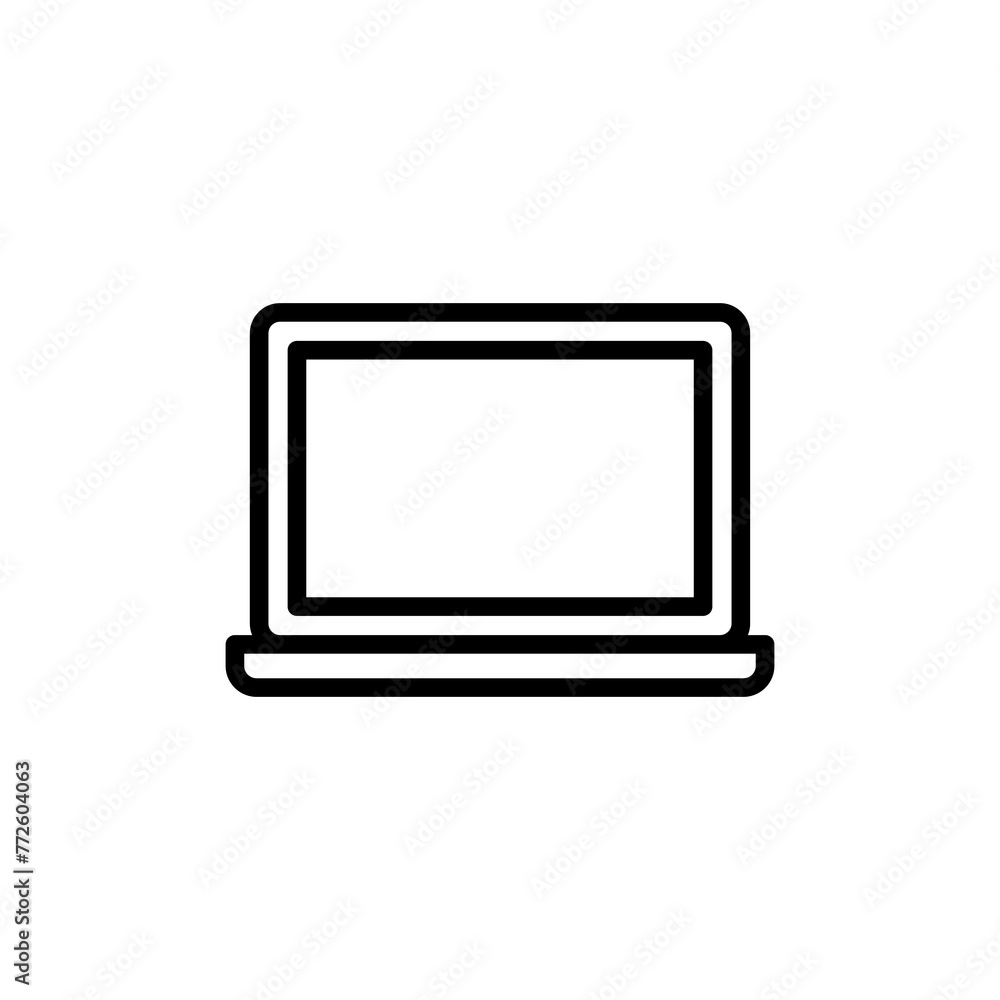 Laptop icon vector isolated on white background. Laptop vector icon Laptop icon vector isolated on white background. Laptop vector icon