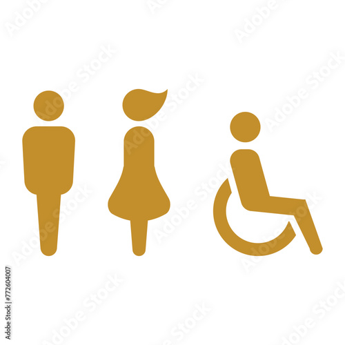 WC sign Vector EPS Flat Artwork for Sign Design, Flat icon, Web and digital designs, Industrial, Mall door, Rest room signage.