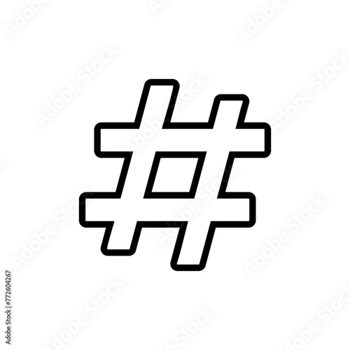 Hashtag icon vector isolated on white background. hashtag vector icon