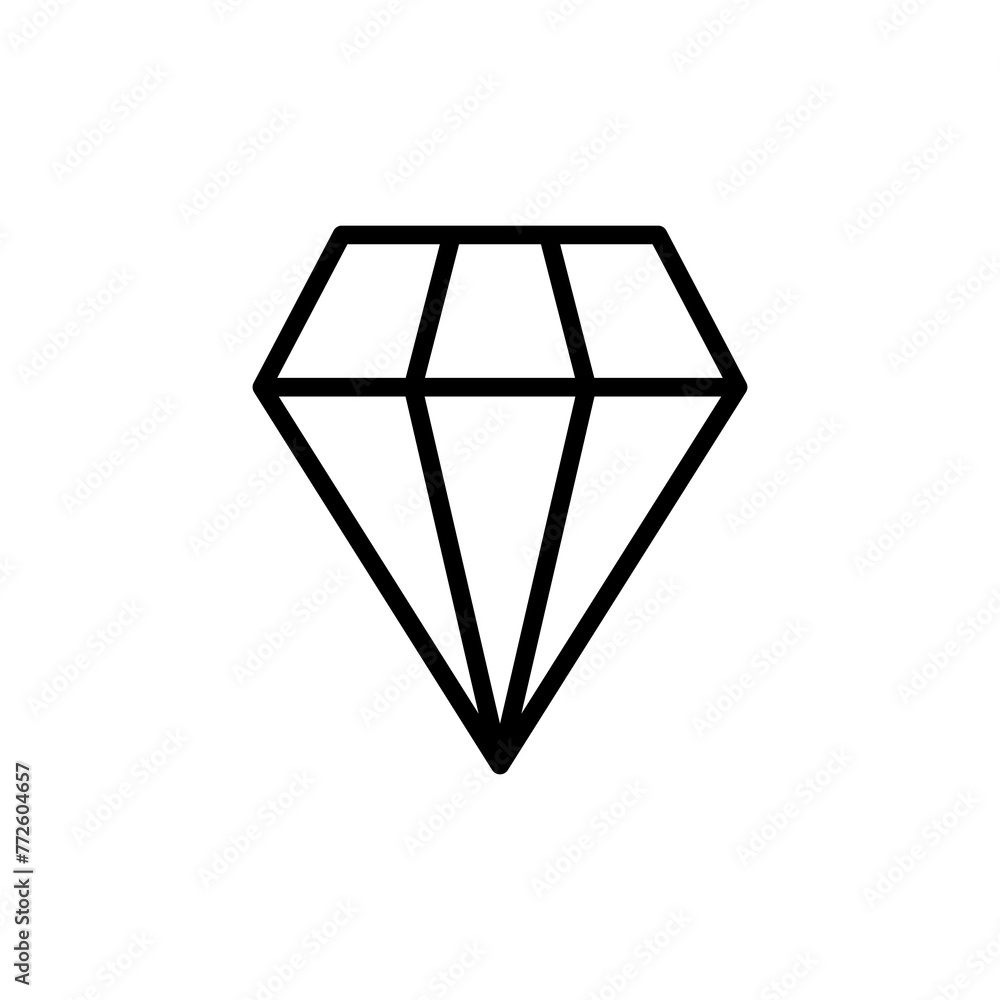 Diamond icon vector isolated on white background. Diamond vector icon. Gemstone symbol Diamond icon vector isolated on white background. Diamond vector icon. Gemstone symbol