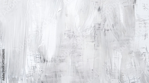 White and grey abstract oil painting texture. Modern acrylic background, The Chaos of Emotion on Canvas.