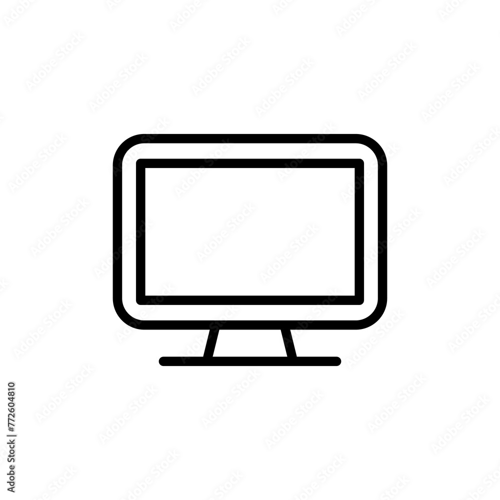 Computer icon vector isolated on white background. PC Icon vector. Computer monitor icon. Flat PC symbol Computer icon vector isolated on white background. PC Icon vector. Computer monitor icon. Flat PC symbol