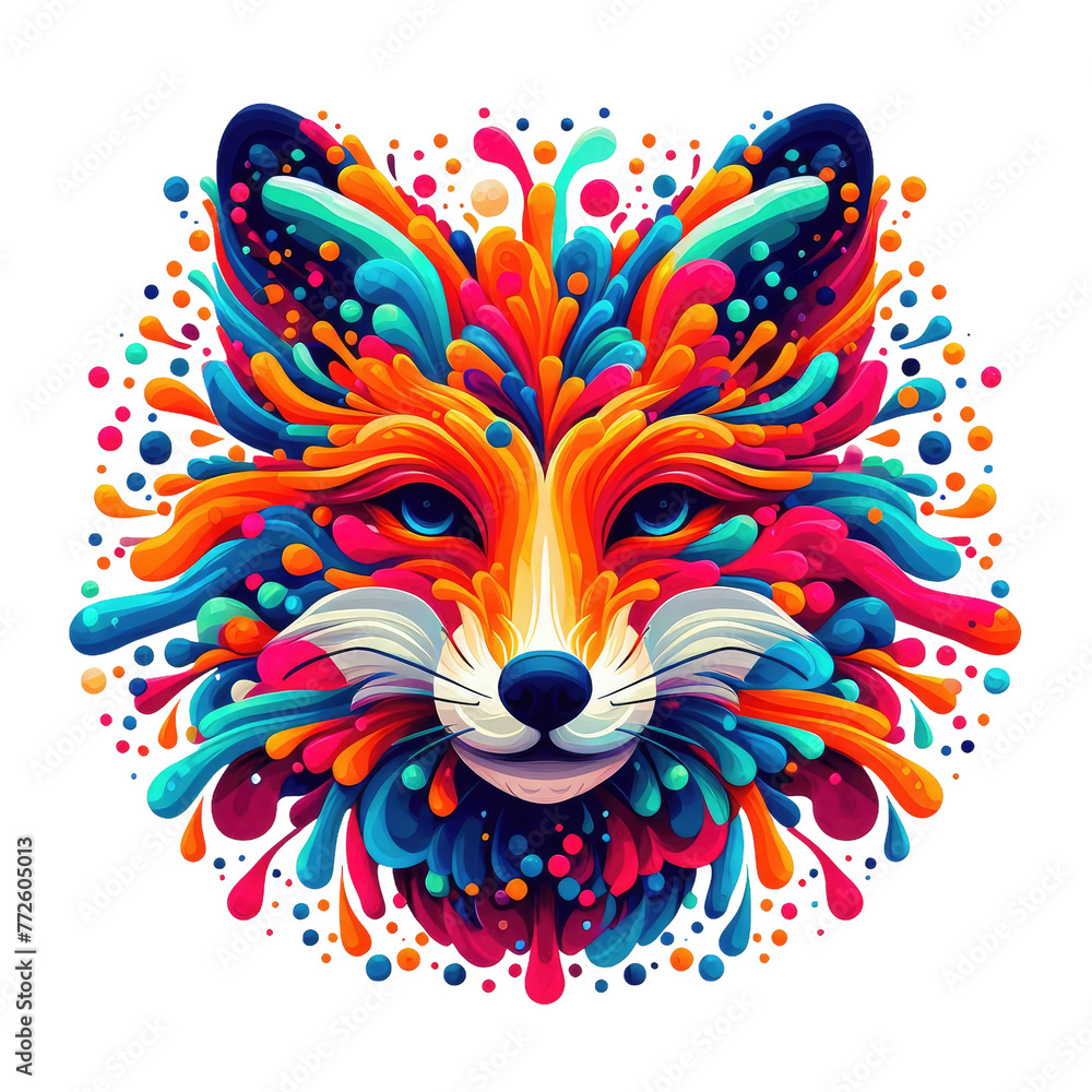 Isolated Colorful Animal on a Clear PNG Canvas, Generative AI Isolated Colorful Animal on a Clear PNG Canvas, Generative AI