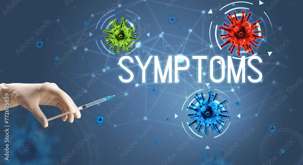 Syringe, medical injection in hand, coronavirus vaccine concept Syringe, medical injection in hand, coronavirus vaccine concept