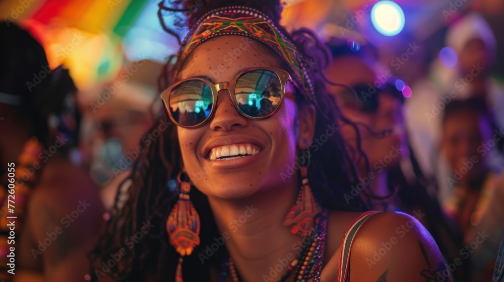 A vibrant music festival celebrating diversity through a fusion of different genres and cultures A vibrant music festival celebrating diversity through a fusion of different genres and cultures