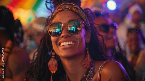 A vibrant music festival celebrating diversity through a fusion of different genres and cultures