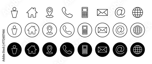Contact us icon vector isolated on white background. business card contact information icon. web icon vector.